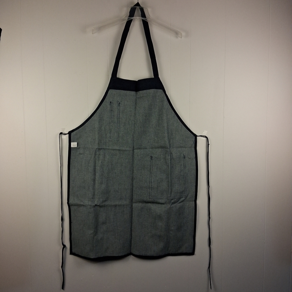 Denim Shop Apron Work Machine Pockets - Picture 5 of 8